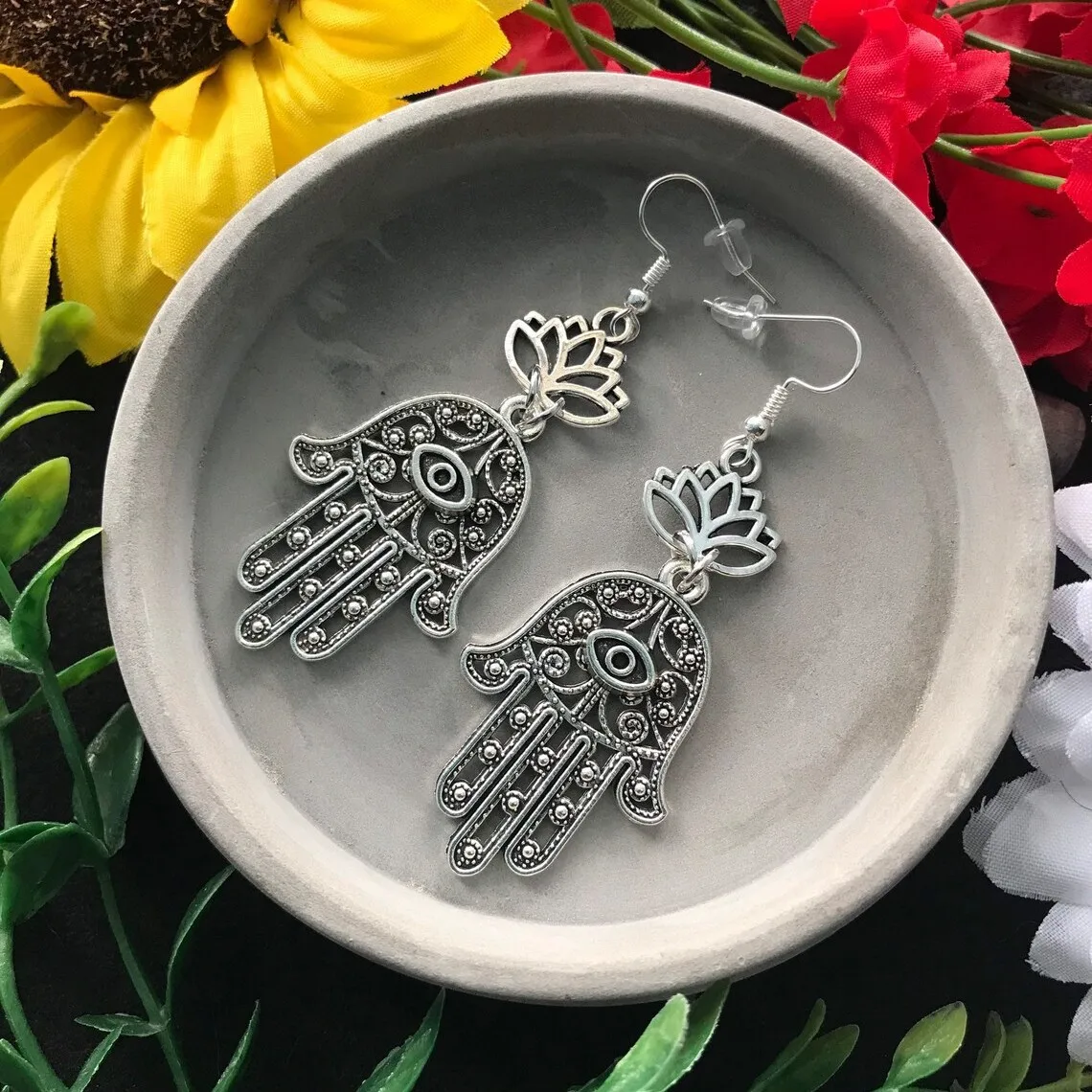 أقراط عين الشر القوطية البوهيمية، مجوهرات نحاسية أنيقة، أقراط متدلية للنساء، إكسسوارات أذن عصرية #4