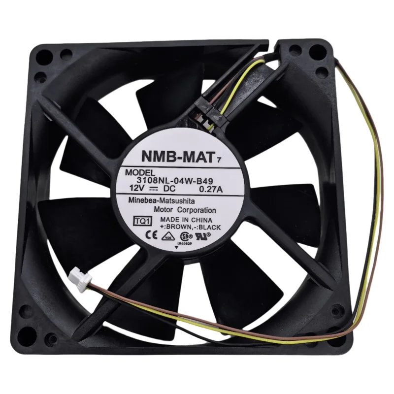 8cm 8020 12V 0.27A 3108NL-04W-B49 3WIRE Cooling Fan hzdo 80*80*20MM