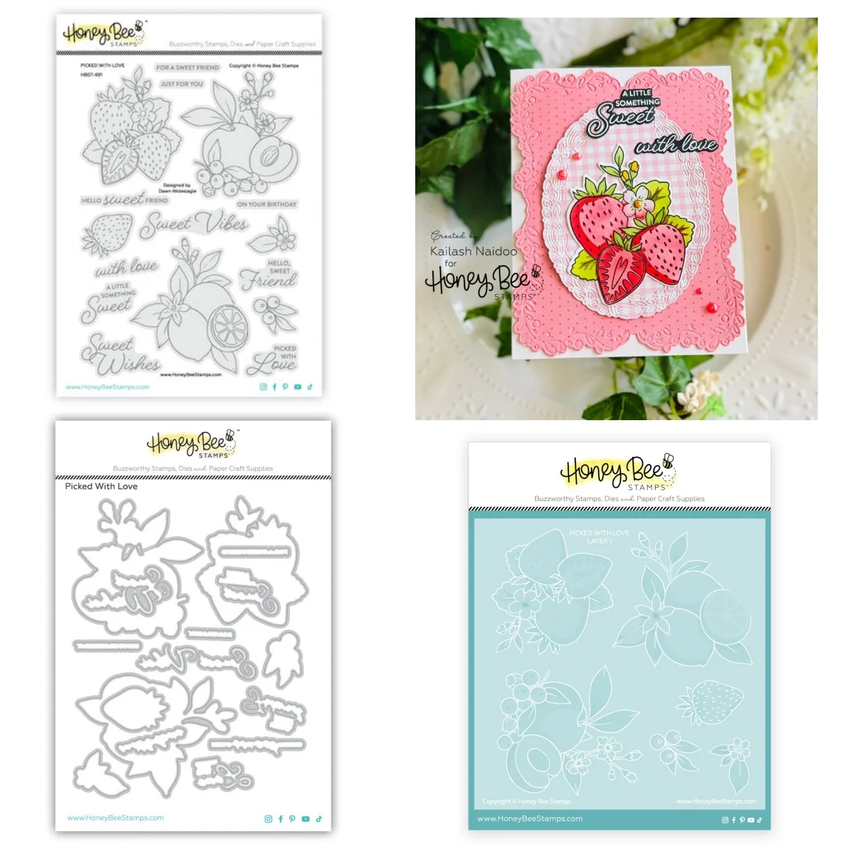 Juillet 2026 – Matrices de découpe en métal « Fruit » et tampons transparents « Picked With Love » pour la décoration DIY, le scrapbooking, les cartes cadeaux et le gaufrage artisanal