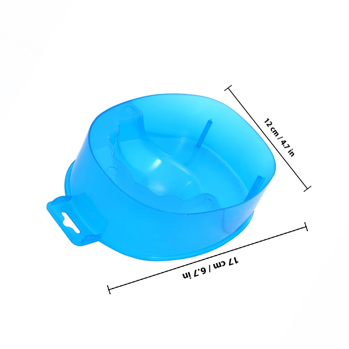2Pcs Nail Care Manicure Soak Bowls Blue 180x115x50mm Nail Polish Remover Tray for Acrylic Tips Removal Cuticle Softening