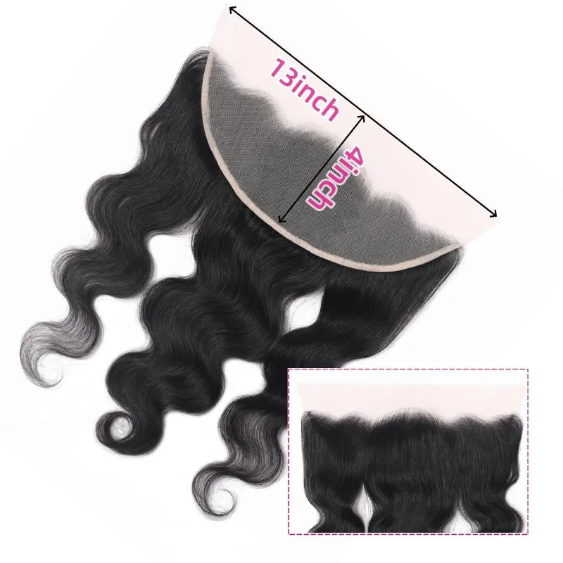Роскошные 12A 13 x 4 кружевные фронтальные застежки объемной волны от уха до уха предварительно выщипанные 100% бразильские девственные человеческие волосы Remy свободная часть 8-20 дюймов