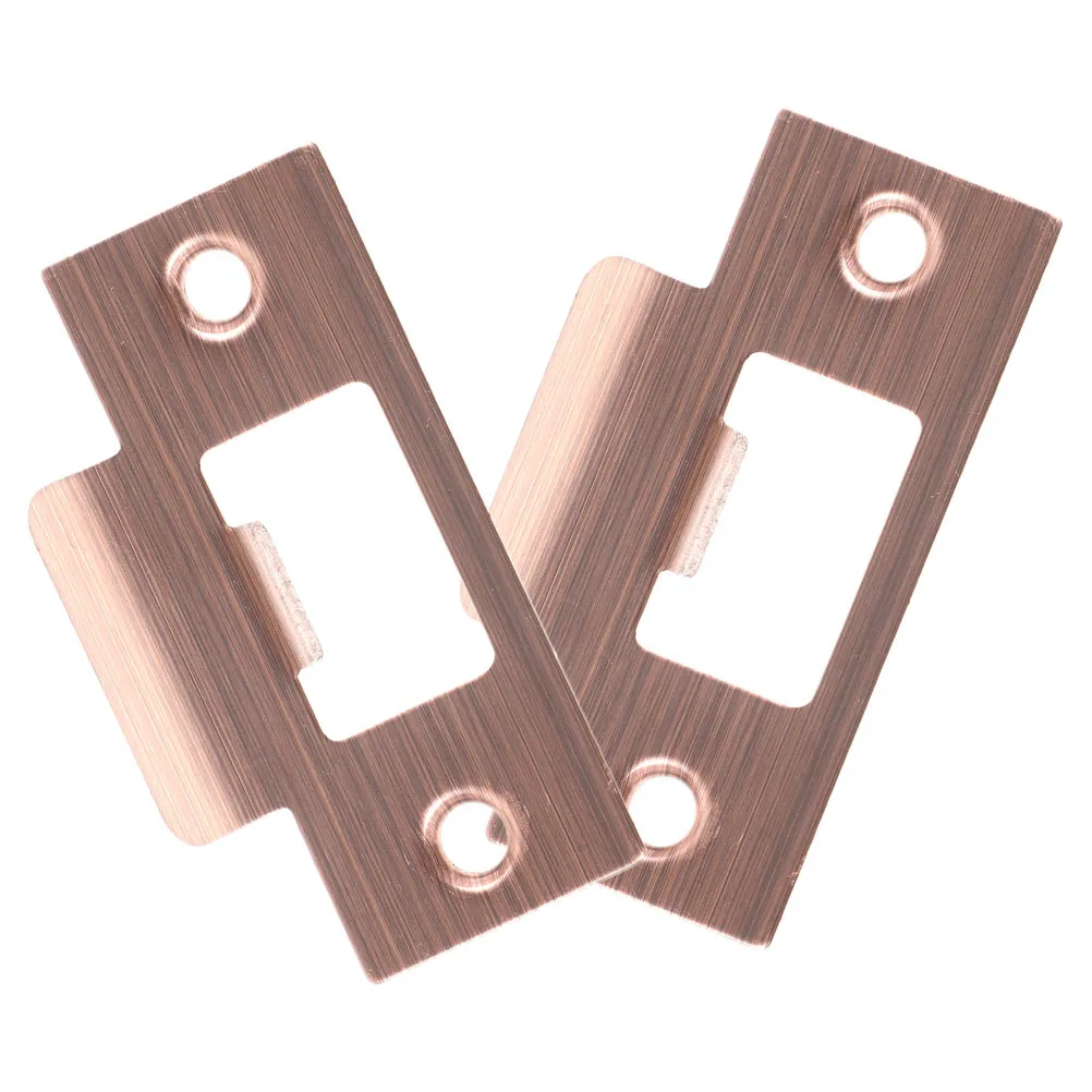 

2pcs Lock Strike Plates Thickened Metal Door Reinforcement For Exterior Interior Doors Durable Finish Door Latch Plate