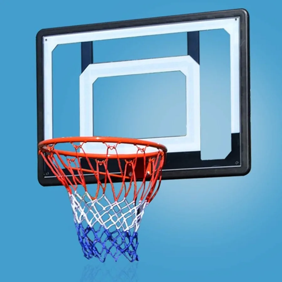 مجموعة حامل كرة السلة المعلق على كرة السلة في الهواء الطلق ولوحة خلفية للمراهقين مثبتة على الحائط ومقاومة للطقس #3