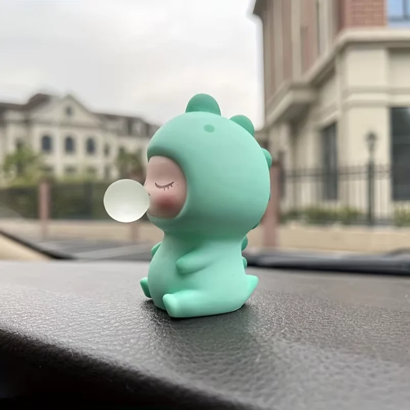 Picture 3: 1pc Bubble Dinosaur Car Decoration, Small Cute Creative Figure Car Interior Decoration