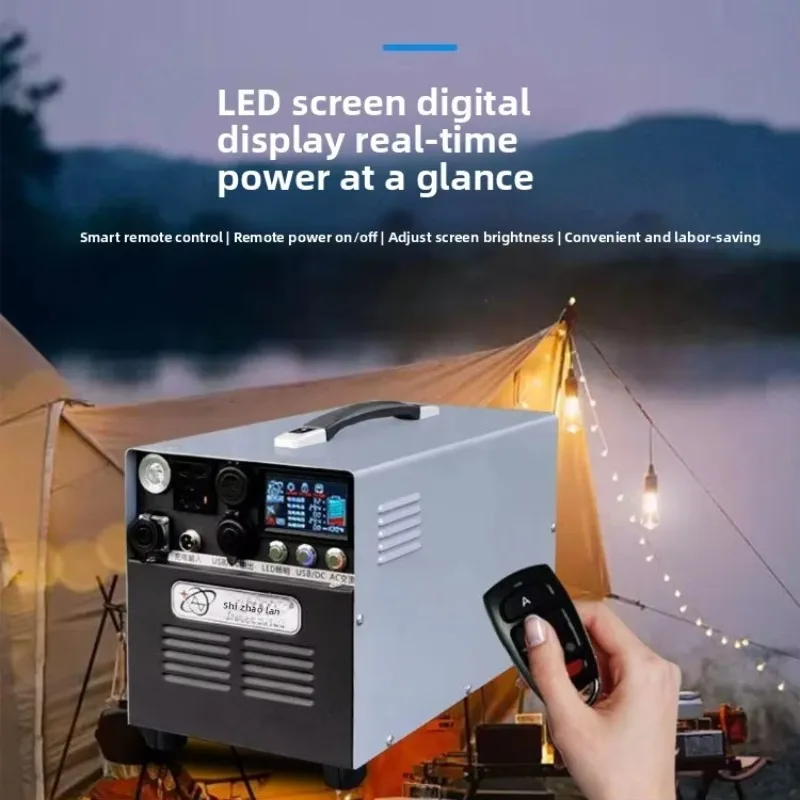 2000W 2400Wh Solar Generator, Lithium Iron Phosphate Battery, Portable Mobile Power Supply for RV Camping Outdoor Life