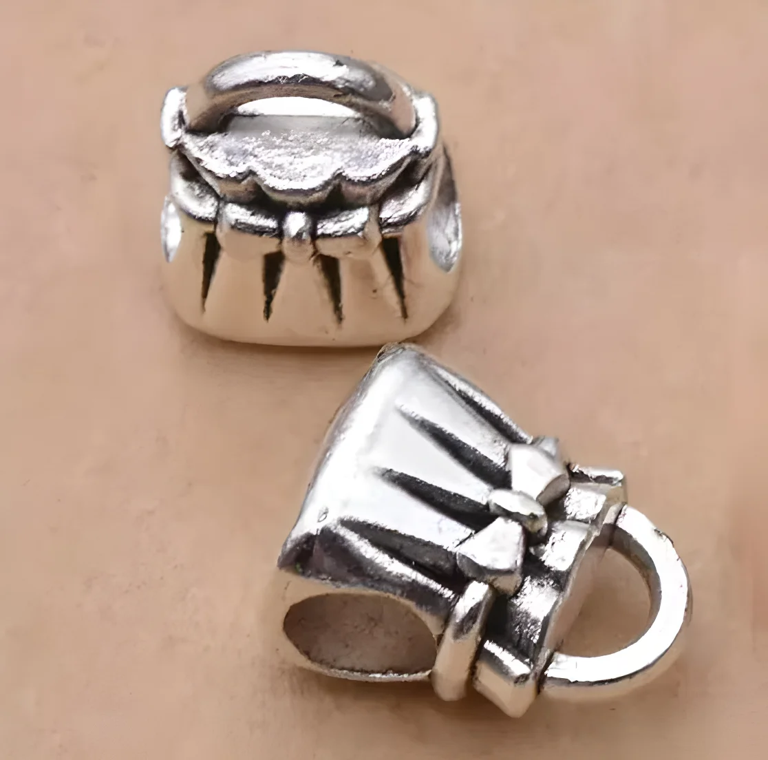

20pcs 12*9.5*8mm,hole 5mm Zinc allpy metal bag design big hole spacer bead for jewelry handmade HWL2656