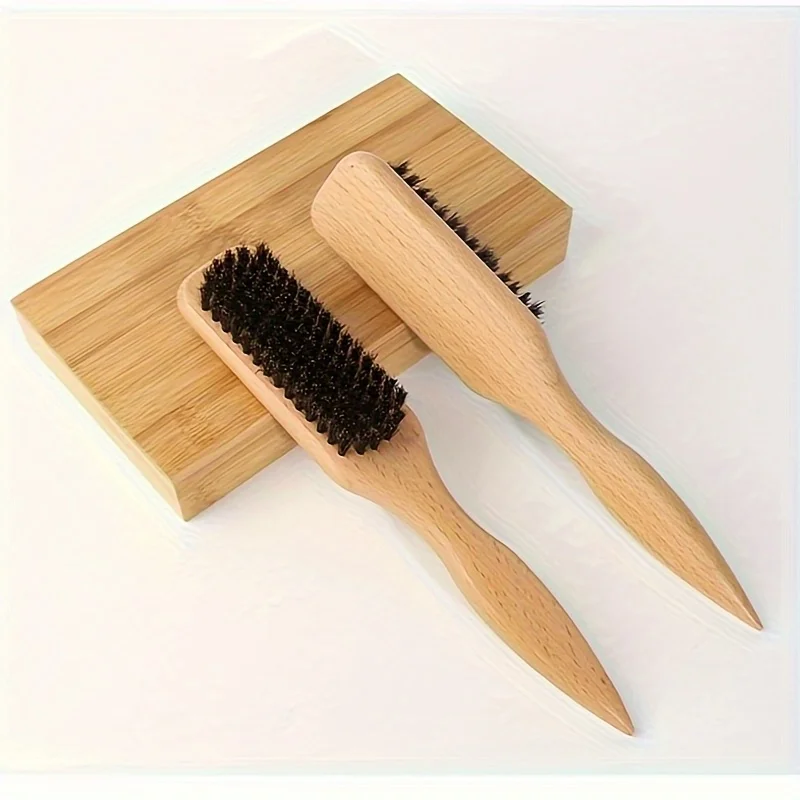 Bamboo Wood Handle Boar Bristle Hair Brush – Anti-Static, Detangling, and Styling Comb for Smooth, Voluminous Hair – Perfect for