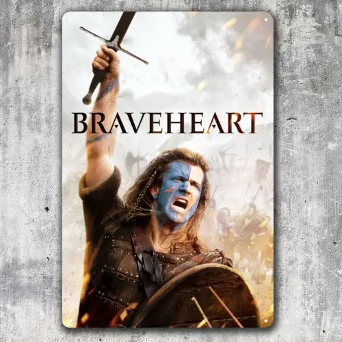 Braveheart Movie Metal Poster – Sammelbares Blechschild – 20 x 30 cm – Aluminium