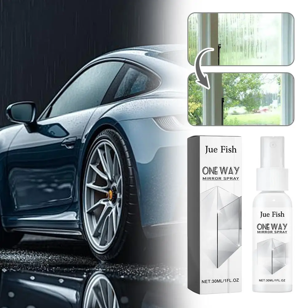 30ml One Way Mirror Cleaning Anti Fog Spray, Anti-Fog Water Repellent Coating  for Car Windows, Windshields & Bathroom Mirrors