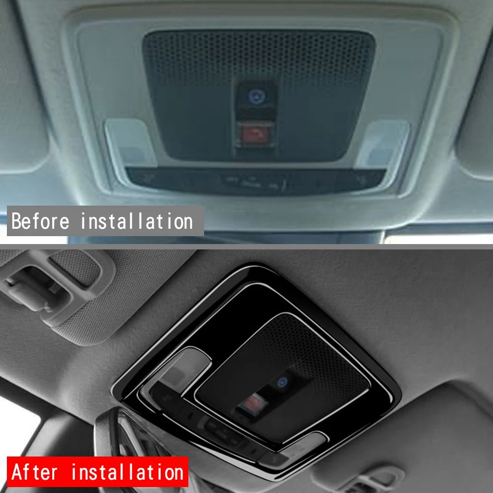 Auto nero lucido interno luce di lettura anteriore copertura della lampada Trim Sticker per Honda Vezel HR-V HRV 2021 2022