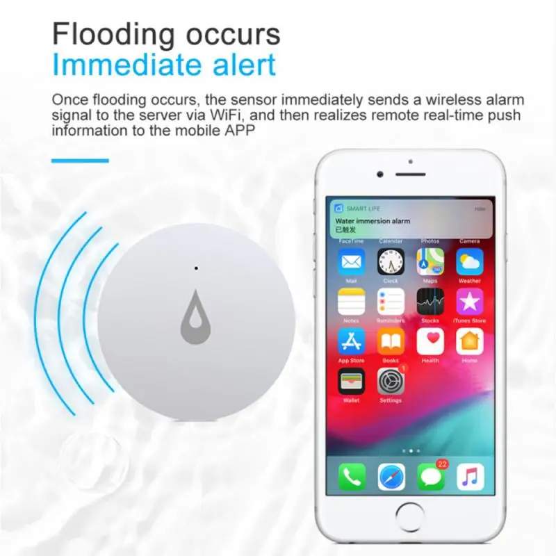 Water Tank Full Linkage Alarm Tuya Water Leak Detector Remote Monitoring Smart Life Flood Sensor Linkage Alarm