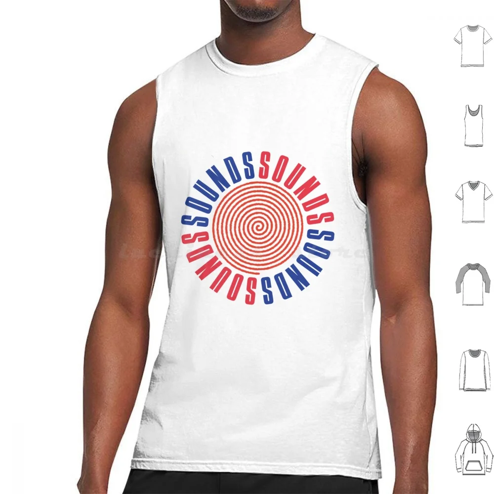 Sounds Sounds Design As Worn By ( Very Accurate Replica ) Tank Tops Print Cotton Sounds Music Spiral Vortex Replica