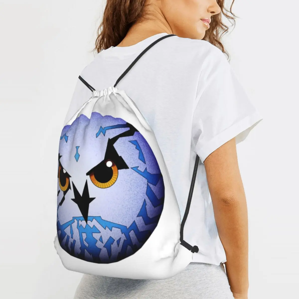 Amiga Psygnosis Owl Backpacks Fashion Drawstring Bags Storage Bag Book Bags for Travel Students