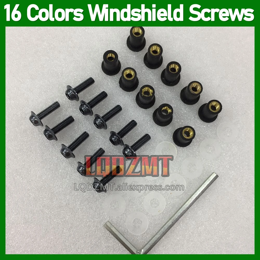 31pcs Moto Body Windshield Bolts For SUZUKI GSXR 1000 1000CC GSXR1000 K9 2009 2010 2011 2012 13 14 15 16 Windscreen Nuts Screws