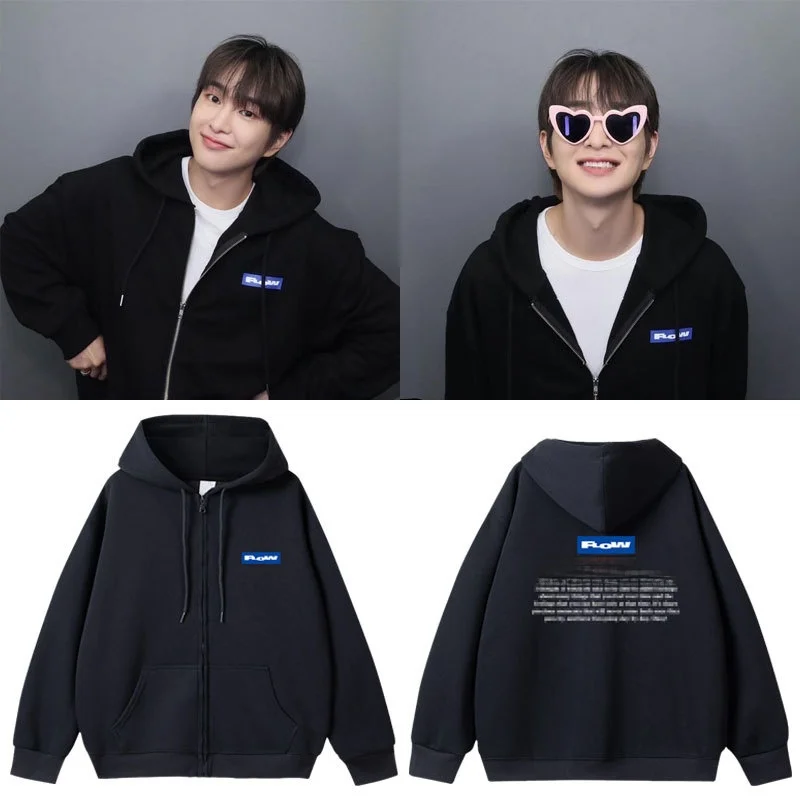 

Женская толстовка-кардиган SHINee ONEW 2024 FLOW Flash Nearby с флисовой подкладкой, на молнии, с капюшоном, из полиэстера и триацетатного волокна