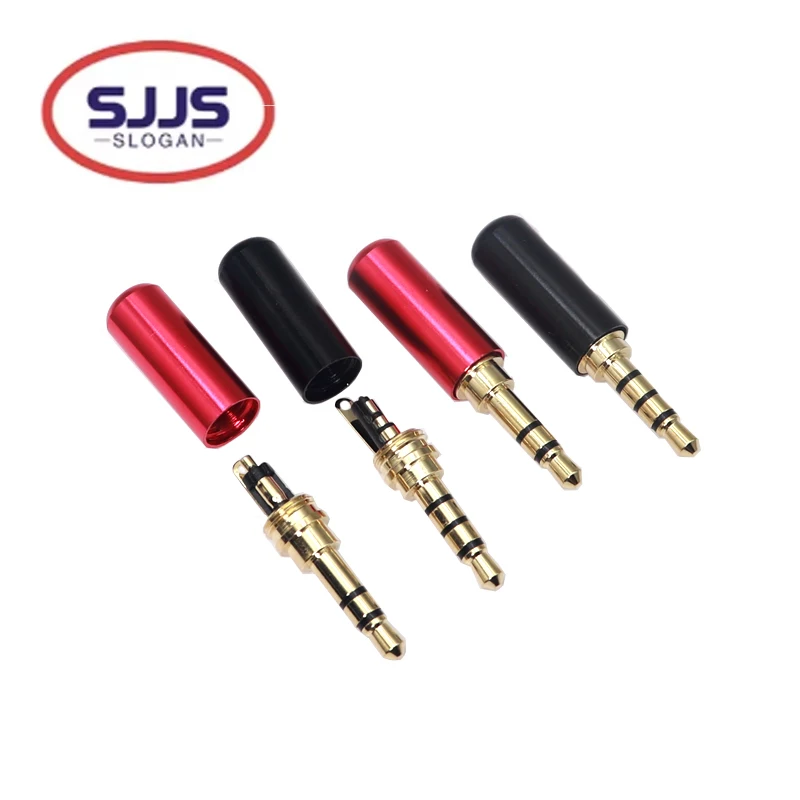 【10-3PCS】3.5mm Gold Plated Copper Male Stereo Mini Jack Plug Soldering Headphone Audio Solder Connector