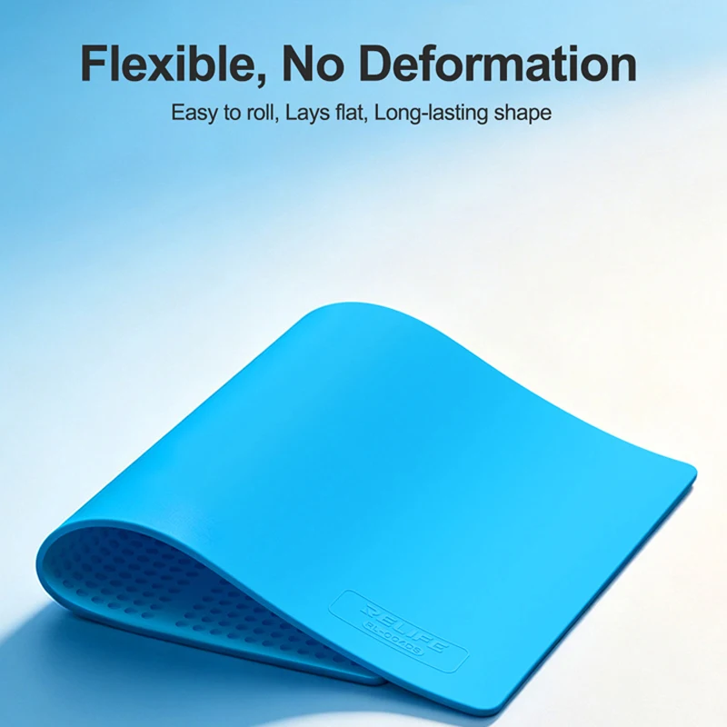 RELIFE RL-004DS Heat-Resistant Large Silicone Soldering Mat Anti-Static Repair Working Pad High Temperature Resistance of 500℃ view 4