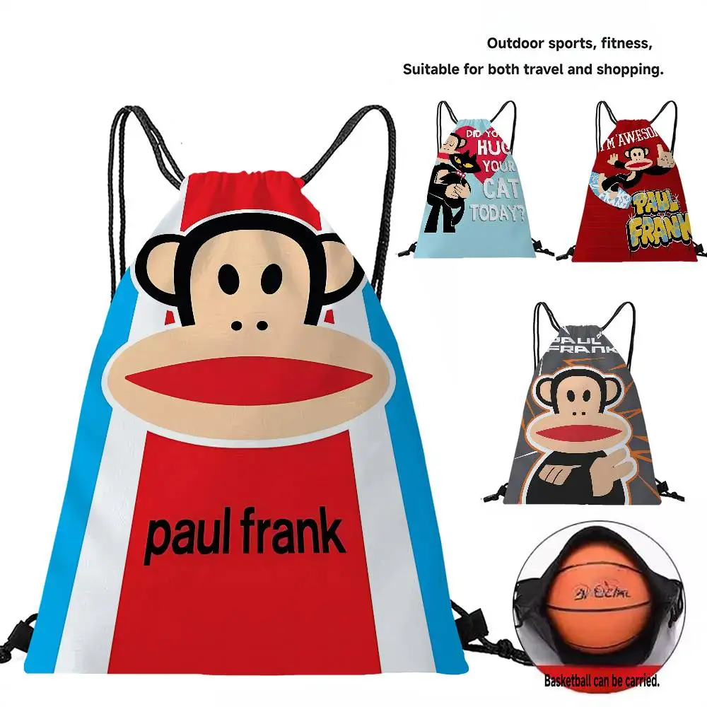 الكلاسيكية P-Paul F-Frank شعار مقاوم للماء طوي جيب الصالة الرياضية الرباط حقيبة المشي لمسافات طويلة التخييم الشاطئ السباحة الرجال النساء حقائب رياضية