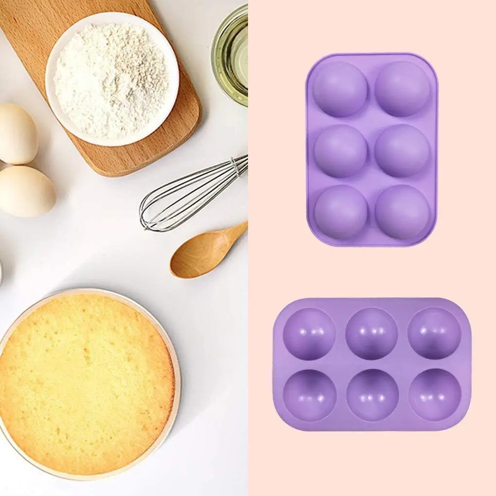 3D Ball Silicone Mold for Baking Cake, Pudding, Mousse Chocolate Ice Cube DIY Kitchen Tools Accessories Half Sphere Mold 3