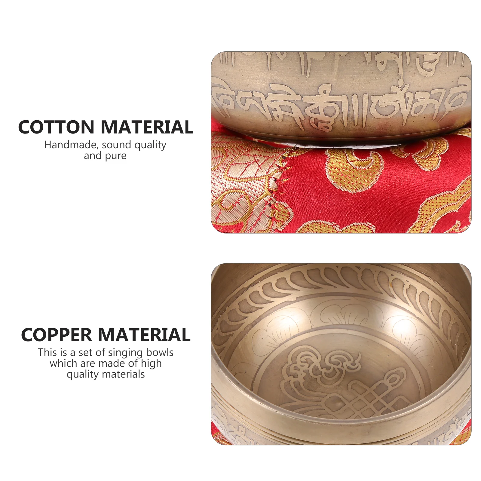 

1Set Meditation Singing Bowl Healing Turntable Exquisite Home Decor Stress Relief Yoga Meditation Tool