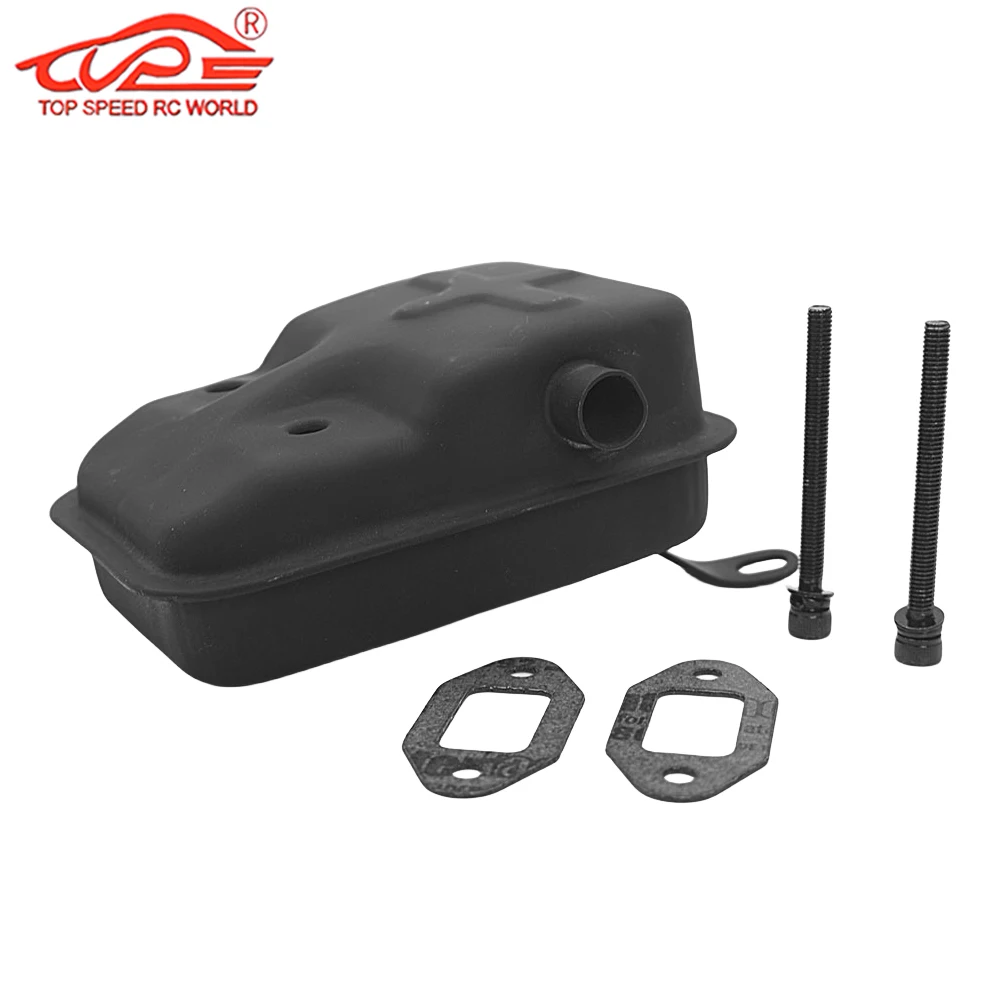 

Металлический глушитель, бесшумная коробка двигателя 23CC~45CC для 1/5 Rc HPI ROFUN ROVAN KM BAJA 5B 5T 5SC FG LOSI 5IVE T GoPed Redcat