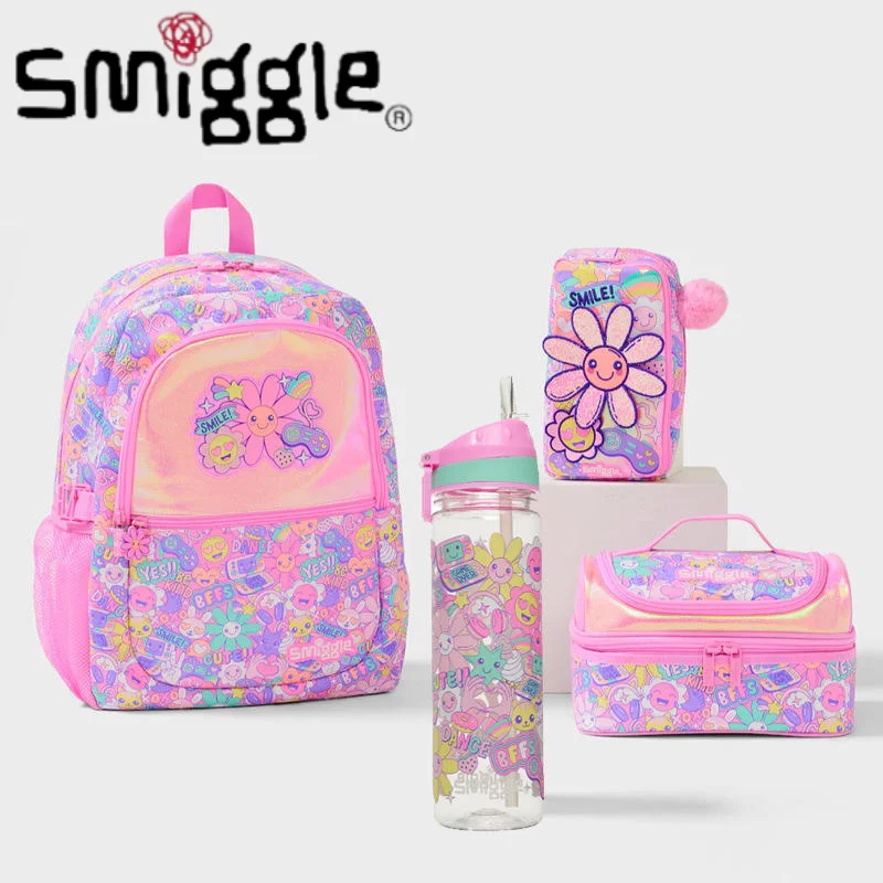 Oryginalna Australia Smiggle Children Study Stationery Student School Bag Lunch Bag Wallet Pencil Bag Water Cup Anime Backpack Gif