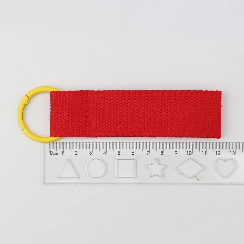 3.2X12CM Keychain Baggage Key Tag Canvas Strap Keyring Key Chain For Car Keys Holder Backpack Hanging Pendant Key Ring Wholesale