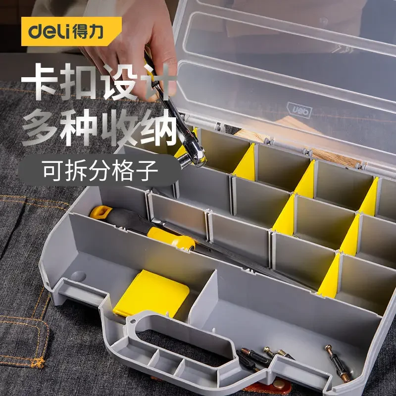 Tool Parts Box Multi-cell Screw  Plastic Storage Box with Cover Tool Storage Box Electronic Components