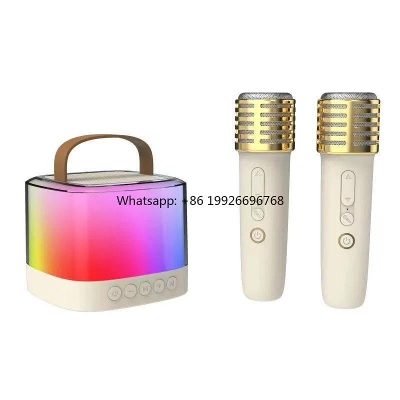 

T7 Mini Portable Machine Kids Music Player With Wireless Mic Microphone Professional Blue Tooth Speaker Karaoke for Home manufac