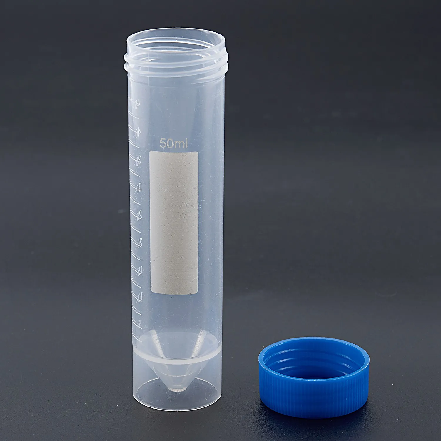 5 Stuks 50Ml Plastic Transparante Centrifugebuis Met Schaal Plastic Reageerbuis Vrijstaand Met Schroefdop