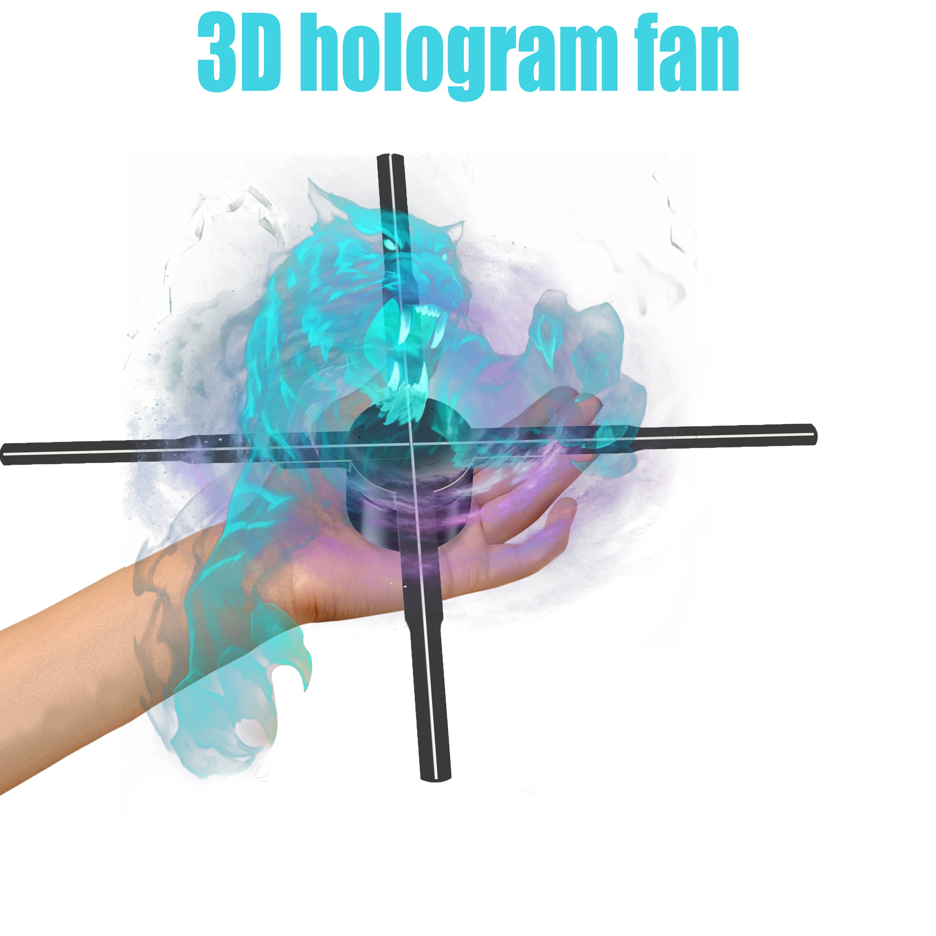 

3D Fan Hologram Projector Wifi Display Advertising Logo Light HD Led Sign Holographic Lamp Three-Dimensional Projectors