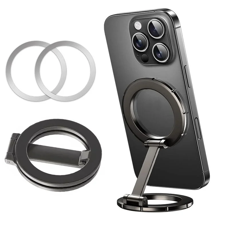 Magnetischer Handyhalter, faltbarer Telefonständer, Fingerringhalterung für Magsafe, für iPhone 17/16/15/14, Video-Viewing-Schreibtisch-Kit