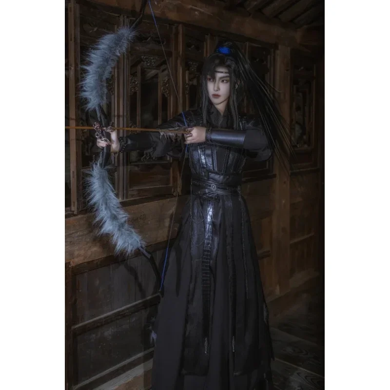 Chinese TV series tgcf Tian Guan Ci Fu 2ha immortality cosplay costume he Xuan Mo ran black Cos dress ancient hanfu full set