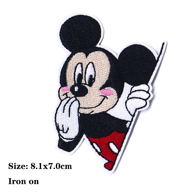 Disney Donald Duck Mickey Minnie Mouse Icon Embroidery Applique Patches For Clothing DIY Iron on Patch on the stickers