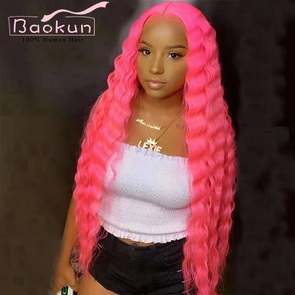 13x4 Mint Green Deep Wave Wig Human Hair 180 Density Pre Plucked Blonde 613 HD Lace Frontal Wig 13x6 Transparent Human Hair Wigs