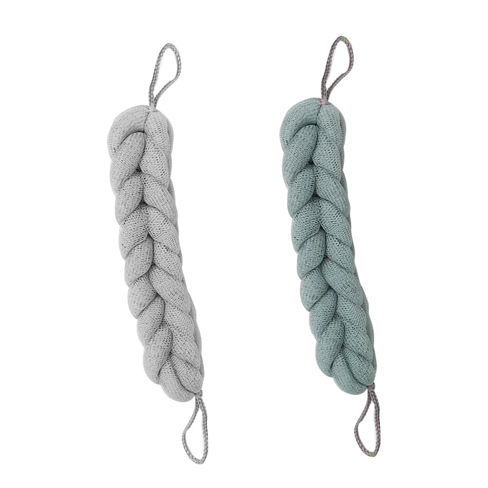 

2Pcs Pe Bath Strip Body Scrubber Exfoliator Soft Flexible Bath Shower Tool for Home Shower Sponge Pouf Body Scrubber Exfoliator