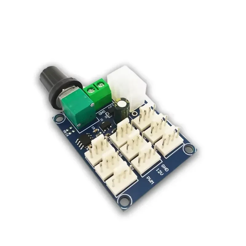 Multi-Channel Fan Motor Speed Controller PWM Speed Governor 12V 2A For PC Computer chassis fan Module NEW