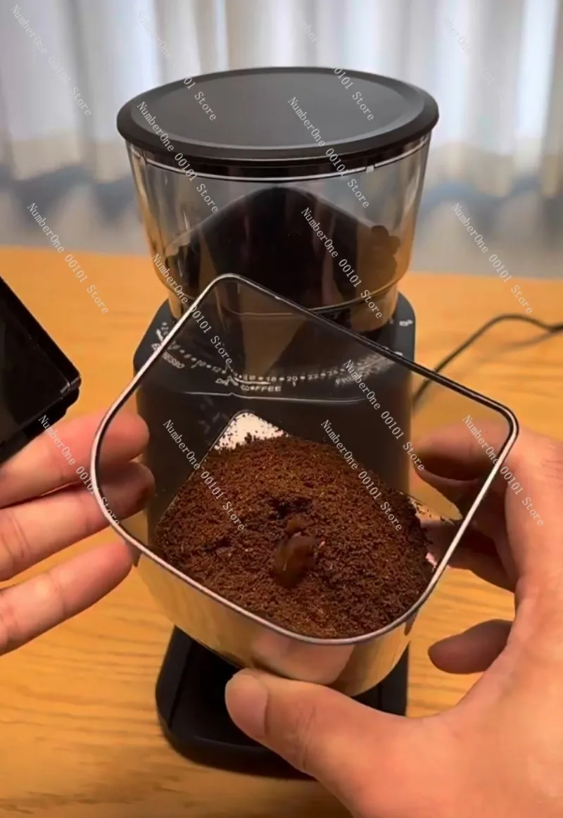 Italian-Style Electric Burr Coffee Grinder, Fully Automatic Quantitative Mill for Home & Commercial, Adjustable