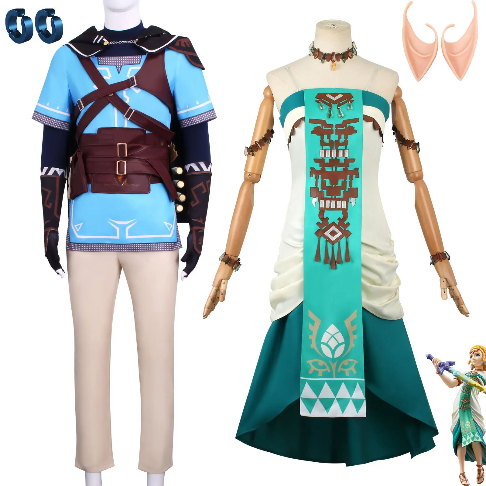 

The Legend Of Zelda 2 Tears Of The Kingdom, Link Zelda Cosplay Princess Zelda Dress Cosplay