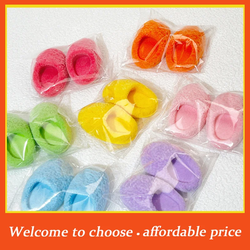 *1pc new 1/12Dollhouse Simulation Plush Slippers Model Dollhouse Miniature Shoes Decorations Dolls Dress Up Accessories
