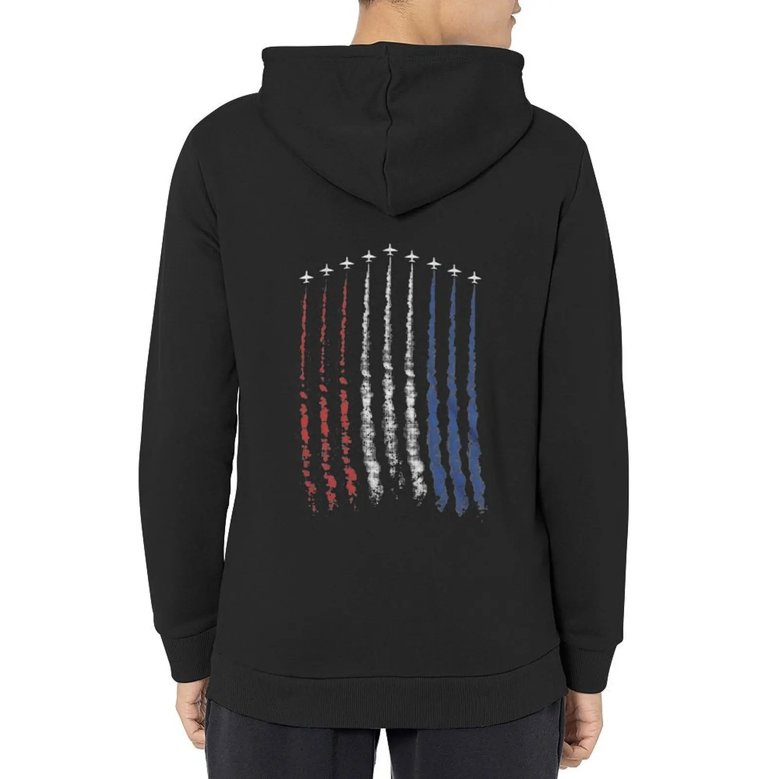 

Red White Blue Air Force Flyover Men's Hoodie men's clothing korean autumn clothes male clothes men's oversize hoodie