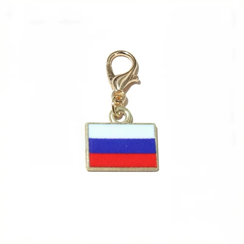 10pcs Enamel National Flags of Countries Charms Pendant with Lobster Clasp DIY Jewelry Making Accessories for Keychain Bracelet image 3