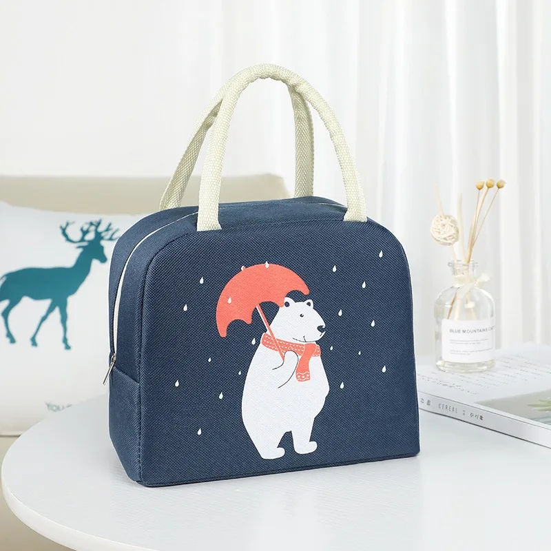 Schattige Cartoon Panda Lunchtas Kinderen Draagbare Reizen Picknicktassen Waterdichte Isolatie School Ontbijtkoeler Lunchbox Tas