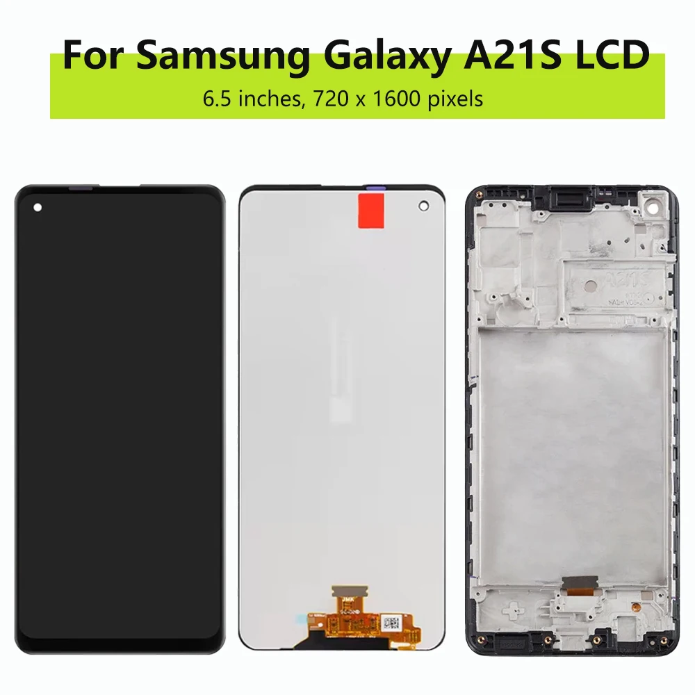 Display Screen for Samsung Galaxy A21S LCD Display Digital Touch Screen with Frame for Samsung A21S A217 A217F A217F/DS LCD