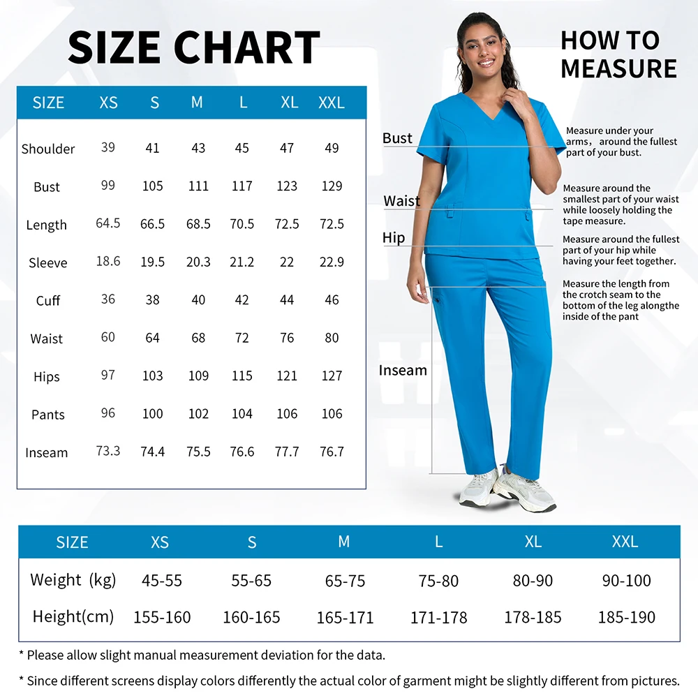 Medical Stretch Scrubs Set Hospital Surgery Uniform Doctor Nurse Workwear Dentistry Pet Clinic Nursing Suit Dentist Work Clothes
