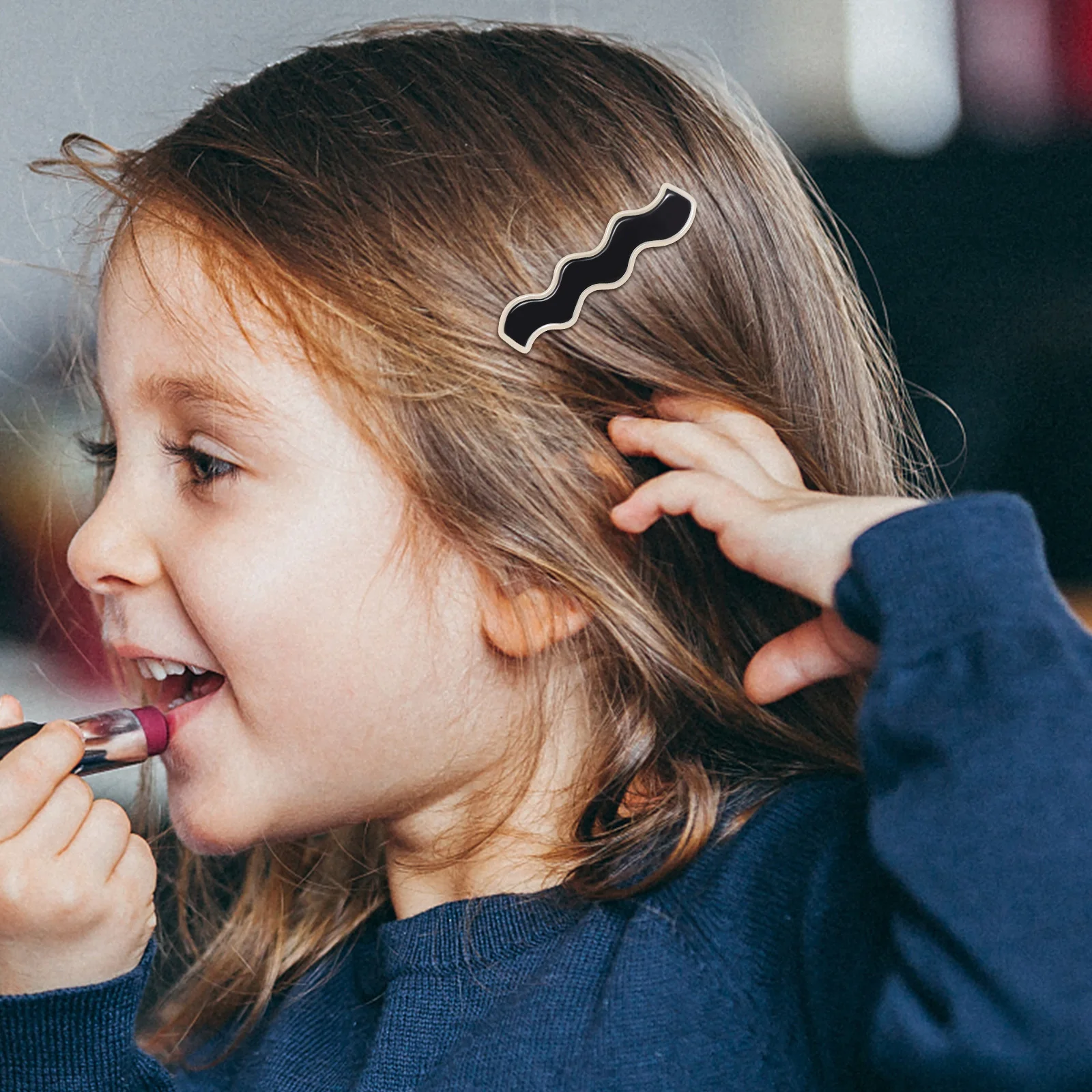 

8 Pcs No Trace Hair Clips Women Girls Lightweight Secure Non Slip Various Colors Patterns Geometric Daily Use Office All Hair