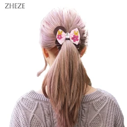 Nieuwe Disney Speelgoed Winkel Muis Oren Scrunchie Girls RopePonytail Elastic Velvet Hairband Autumn Winter DIY Hair Accessories