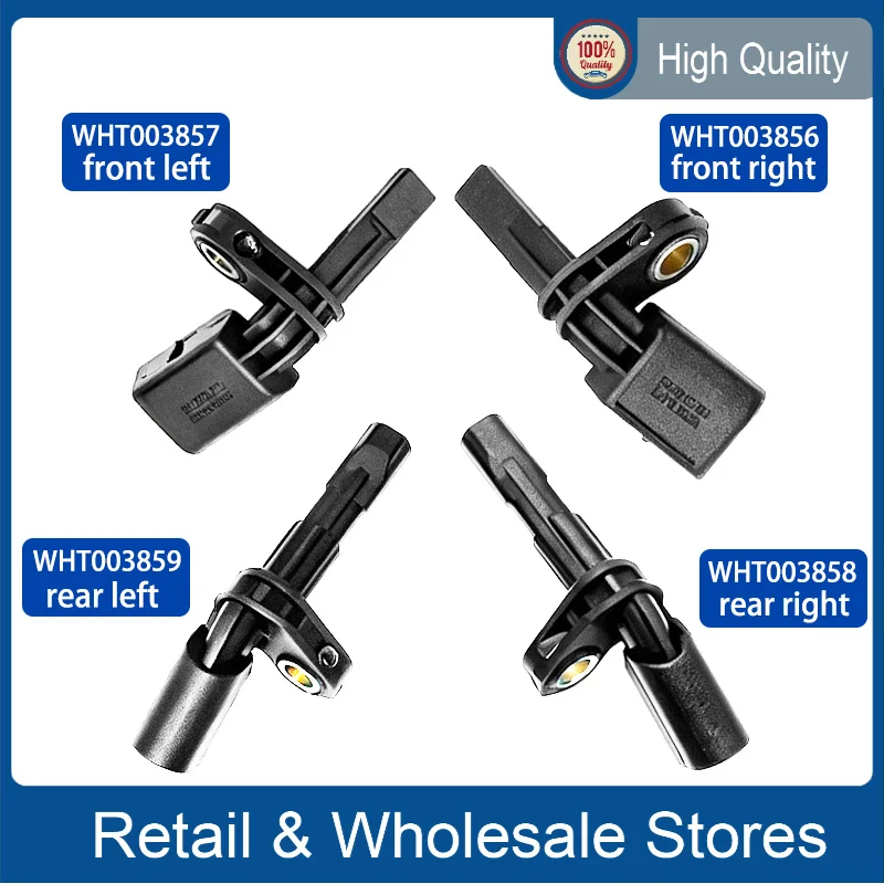 4pcs ABS WHEEL SPEED SENSOR WHT003856 WHT003857 WHT003858 WHT003859 FOR AUDI VW SEAT SKODA FRONT REAR LEFT RIGHT