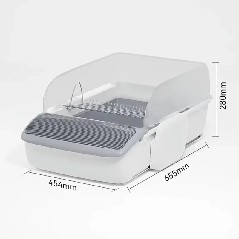 Self-cleaning Open Cat Litter Box Automatic Intelligent Cat Bedpan Leak-proof Sterilization Deodorization Toilet Product