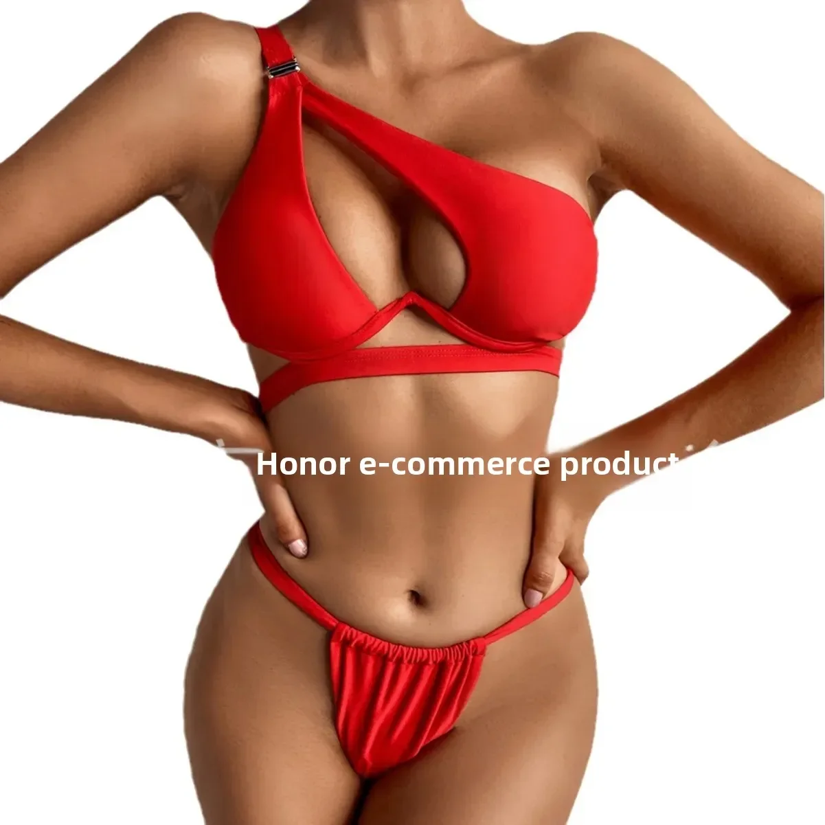 

Sexy Pure Color Wrap Bikini Set Women's Swimsuit New Arrival Hot Sale Of The Season Trendy Strapless Design Highlighting Sensual